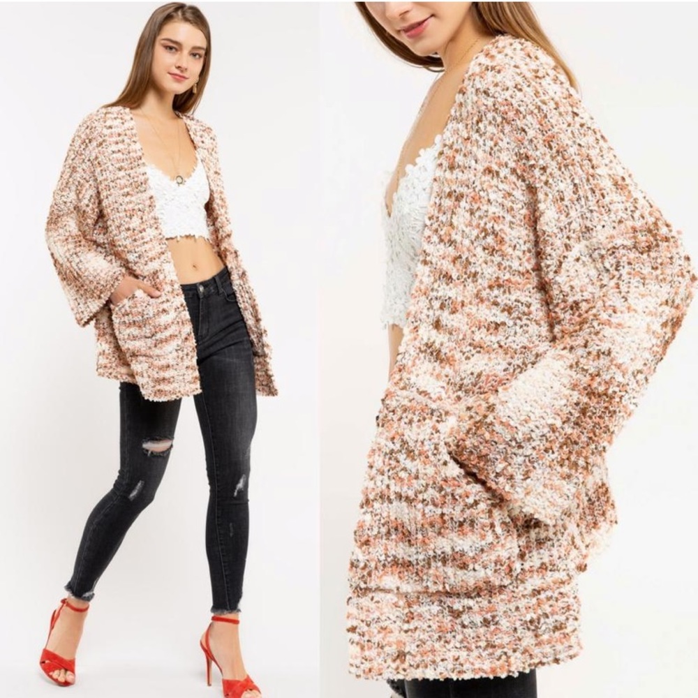 Soft Popcorn Cardigan with Pockets - Picture 2 of 6